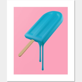 Electric Blue Popsicle Posters and Art